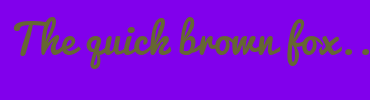 Image with Font Color 666633 and Background Color 8100EC